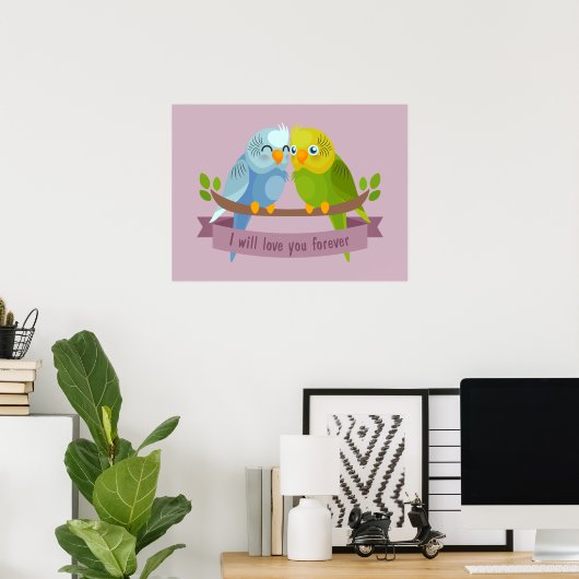 Poster de mignons Inséparables (Bureau à domicile)
