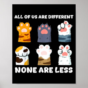 Poster De mignons petits pattes de chat différents sont a