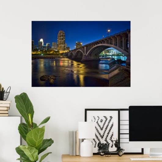 Poster de Minneapolis Skyline (Bureau à domicile)