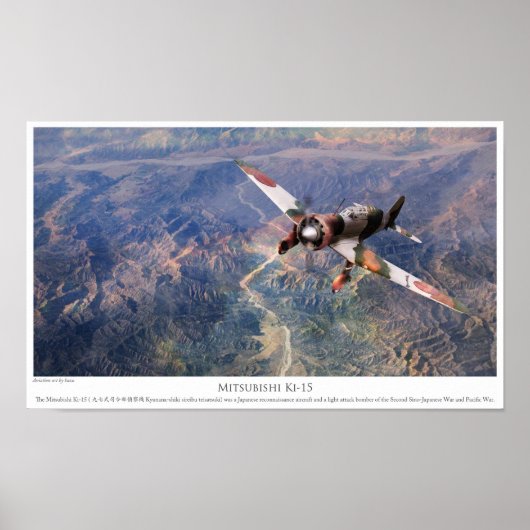 Poster de Mitsubishi Ki-15 AviationArt (Devant)