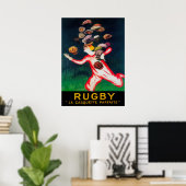 Poster de mode Vintage Casquette de rugby (Bureau à domicile)