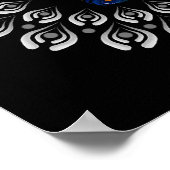 Poster de Modèle de Mandala Peacock coloré (Coin)