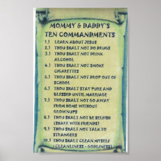 Poster de Mommy & Daddys Dix Commandements