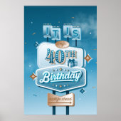 Poster de mon 40e anniversaire (24x36) (Devant)