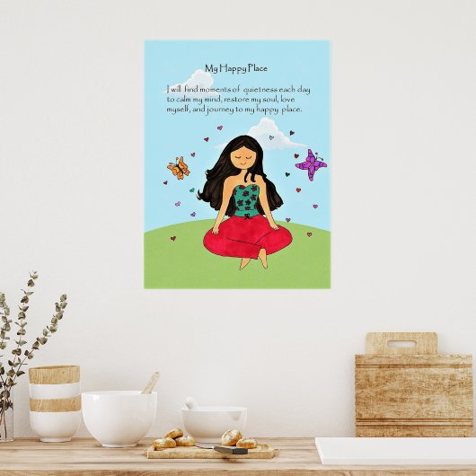 Poster de mon endroit heureux (Cuisine)