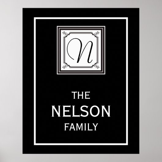 Poster de monogramme de famille (Devant)
