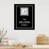 Poster de monogramme de famille (Cuisine)