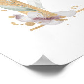 Poster de monogramme Lettre D (Coin)