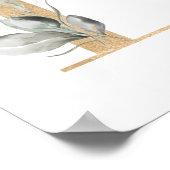 Poster de monogramme Lettre R (Coin)