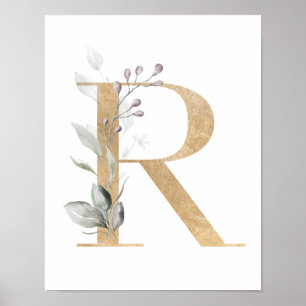 Poster de monogramme Lettre R