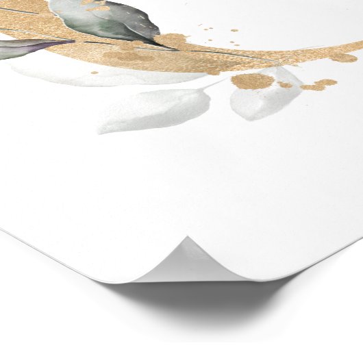 Poster de monogramme Lettre U (Coin)