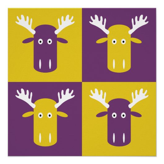 Poster de Moose Head Pop Art (Devant)