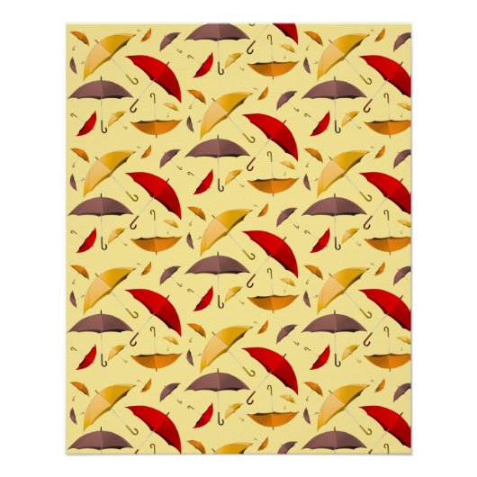 Poster de motif couleur parapluie (Devant)