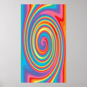 Poster de motif d'art à roue colorée