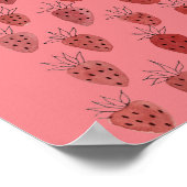 Poster de Motif de fraise (Coin)