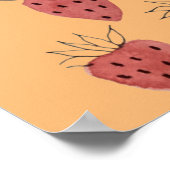 Poster de Motif de fraise (Coin)