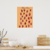 Poster de Motif de fraise (Cuisine)