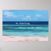 Poster de motivation Abstraite de la mer tropicale (Devant)