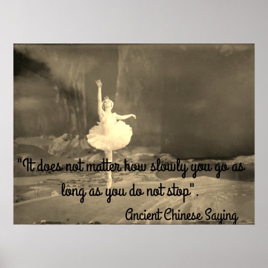 Poster de motivation avec Ballerina (Devant)