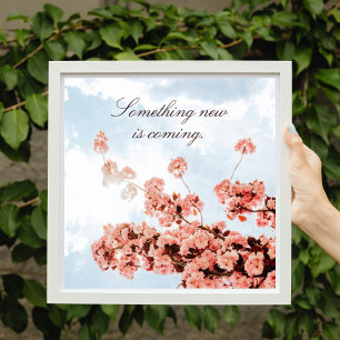 Poster de motivation de cerisier fleuri