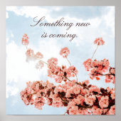 Poster de motivation de cerisier fleuri (Devant)