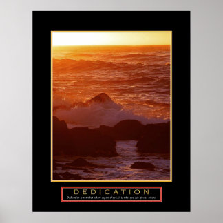 Poster de motivation - "Dédication" - 22"x28"