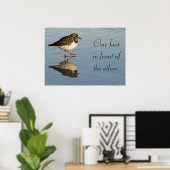 Poster de motivation des oiseaux de Sandpiper (Bureau à domicile)