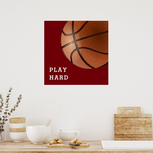 Poster de motivation du basket-ball (Cuisine)