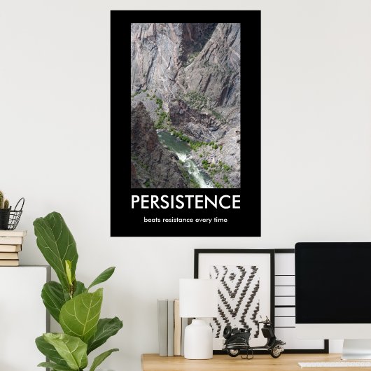 Poster de motivation persistant (Bureau à domicile)