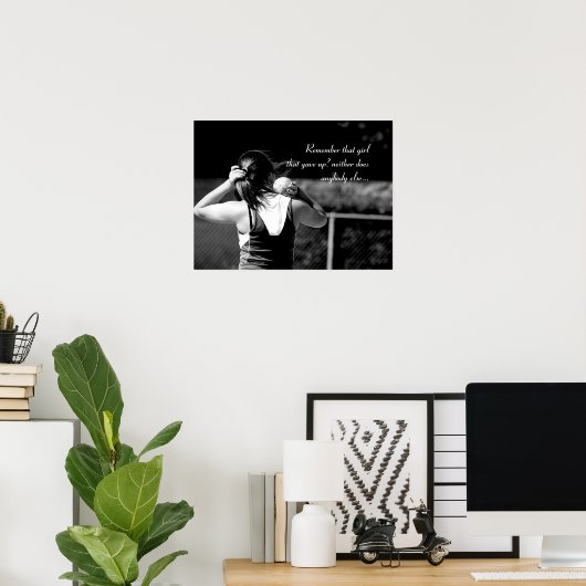 Poster de motivation pour lanceur de chaussures po (Bureau à domicile)