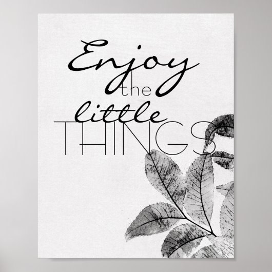 poster de motivation profiter des petites choses (Devant)