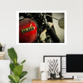 Poster de moto Yamaha Red Golden (Bureau à domicile)
