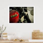 Poster de moto Yamaha Red Golden (Cuisine)