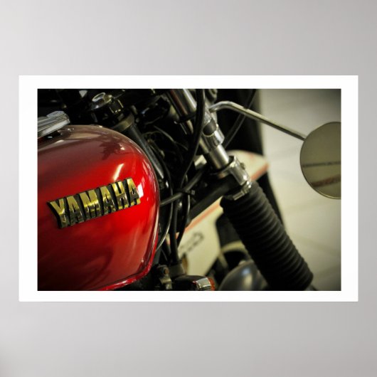 Poster de moto Yamaha Red Golden (Devant)