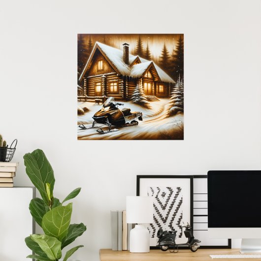 Poster de motoneige (Bureau à domicile)