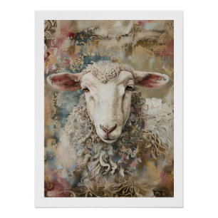 Poster de moutons de style Boho par PS Nature Desi