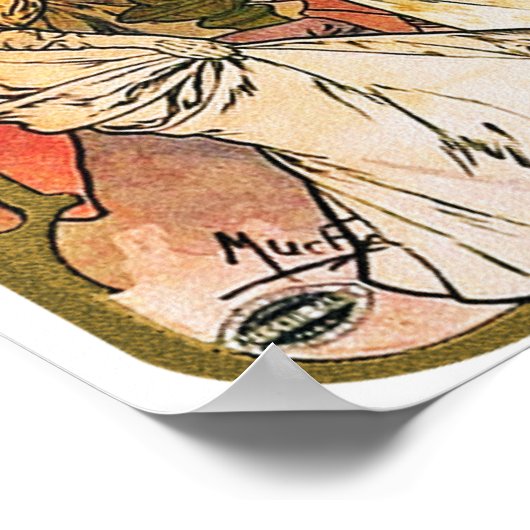 Poster de Mucha : Amants (Coin)