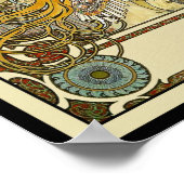 Poster de Mucha Art Nouveau - Zodiac - La Plume (Coin)