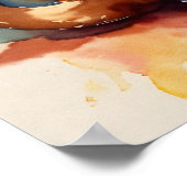 Poster de mur d'aquarelle Kitten (Coin)