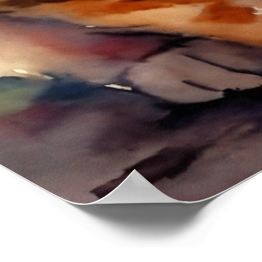 Poster de mur d'aquarelle Kitten (Coin)