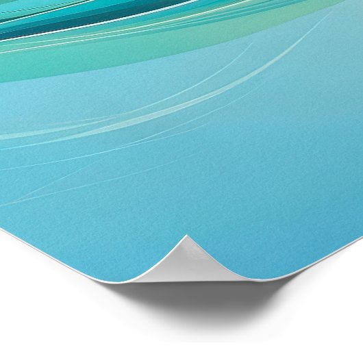 Poster de mur d'art fluide de l'océan Abstrait (Coin)