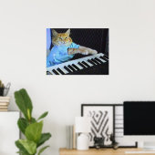 Poster de mur de chat de clavier ! (Bureau à domicile)