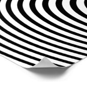 Poster de mur d'illusion optique en noir et blanc (Coin)