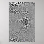 Poster de mur d'illusion optique en noir et blanc (Devant)