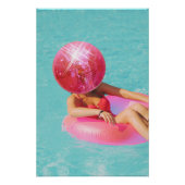 Poster de Mur Disco Rose - Décor Dortoir Fille (Devant)