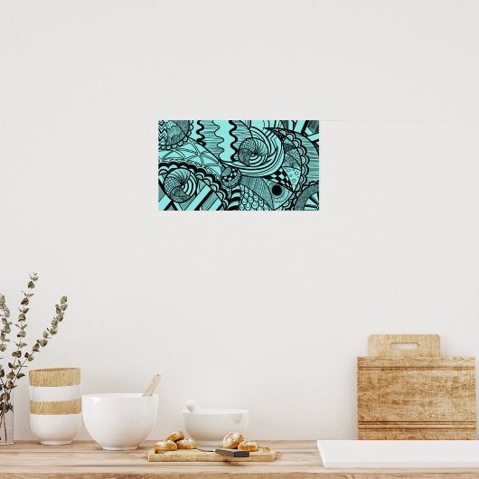 Poster de mur Zentangle (Cuisine)