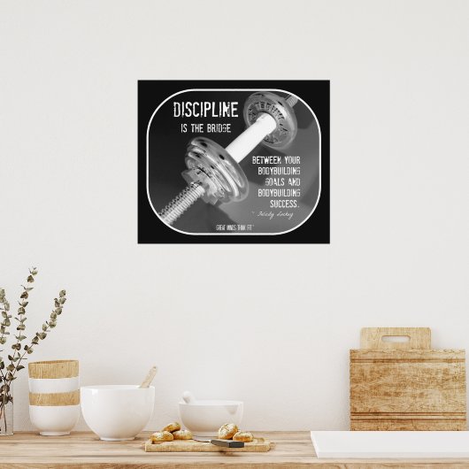 Poster de musculation avec devis 003 (Cuisine)