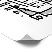 Poster de musicien Drôle Joueur de Trombone (Coin)