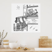 Poster de musicien Drôle Joueur de Trombone (Cuisine)