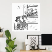 Poster de musicien Drôle Joueur de Trombone (Bureau à domicile)